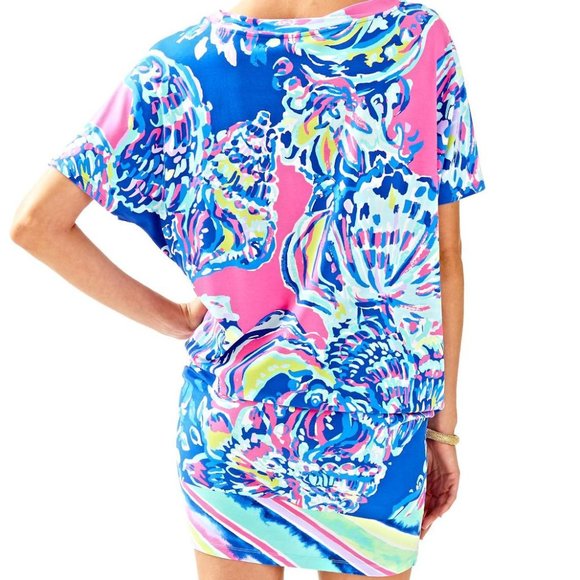Lilly Pulitzer Lowe Dress Coastal Retreat Blue Pink Yellow White Short Mini S - Picture 8 of 16